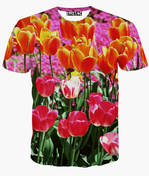 3D SHOW New 2015 Fashion Arrived 3D T Shirt Men Women Print Short Sleeve Tops Beautiful Flowers Brand Design T-Shirt